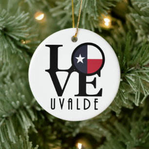 Ornamento De Cerâmica LOVE Uvalge Texas