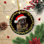 Ornamento De Cerâmica Lovely Dog Puppy Pet First Christmas Photo<br><div class="desc">Lovely Dog Puppy Pet First Christmas Photo Ceramic Ornament</div>