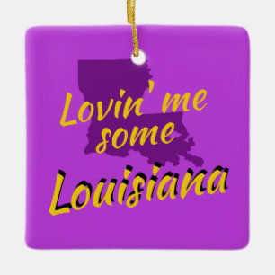 Ornamento De Cerâmica Lovin Louisiana Cajun Nova Orleães Baton Rouge