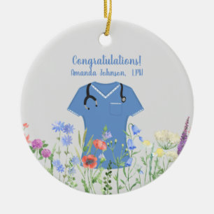 Ornamento De Cerâmica LPN Blue Scrubs
