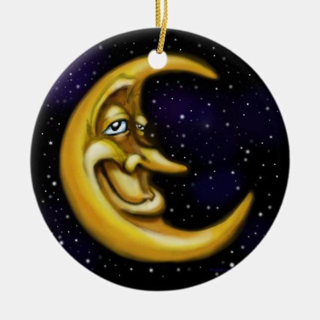 Ornamento De Cerâmica Lua (Frente)