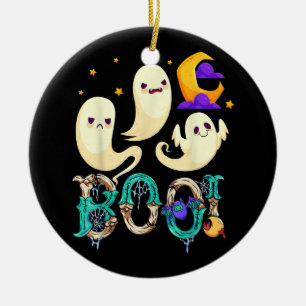 Ornamento De Cerâmica Lua de Halloween 40