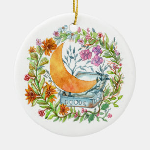 Ornamento De Cerâmica Lua fora da caixa