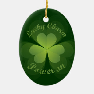 Ornamento De Cerâmica Lucky Charm Power On