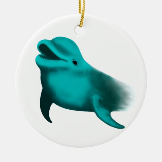 Ornamento De Cerâmica Lucky Dolphin (Frente)