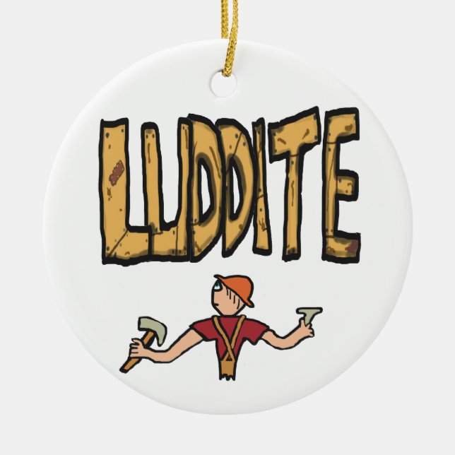 Ornamento De Cerâmica Luddite (Frente)