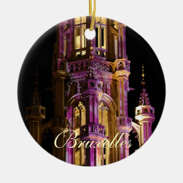 Ornamento De Cerâmica Lugar grande na noite (Frente)