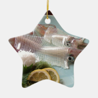 Ornamento De Cerâmica Lula Sashimi Refeição Japonesa Servindo Almoço Jan
