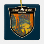 Ornamento De Cerâmica Luray Caverns Virginia Viagem Crachá Art<br><div class="desc">Trabalho de arte de vetor Luray Caverns. O sistema de caverna é generosamente adornado com espeleotemas como colunas,  fluxos de lama,  estalactites,  estalagmites,  fluxstone e piscinas espelhadas.</div>
