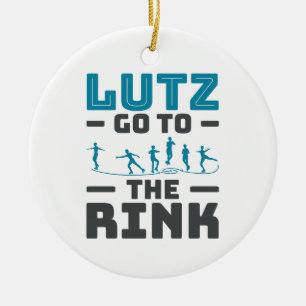 Ornamento De Cerâmica Lutz vá para a Rink Figure Skating Men