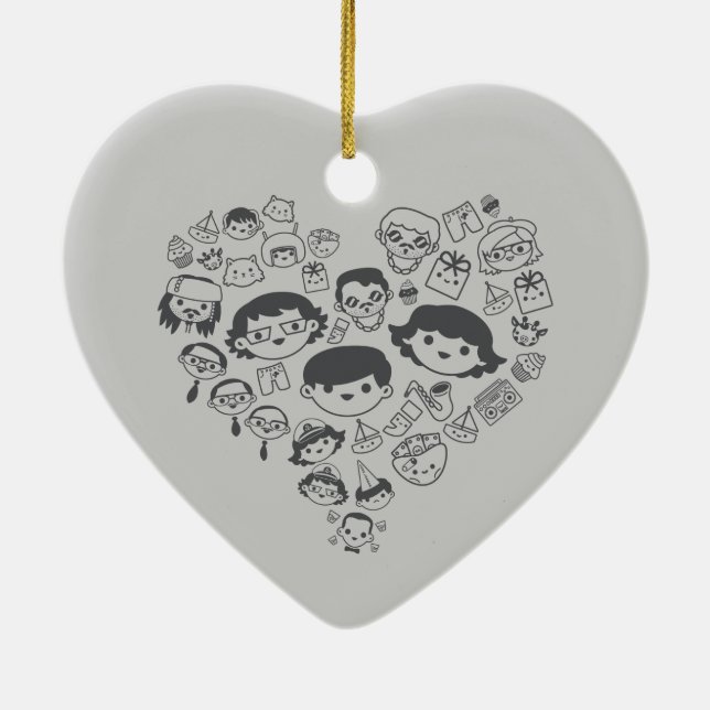 Ornamento De Cerâmica Luv (Verso)