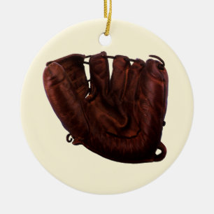 Ornamento De Cerâmica Luvas de beisebol de couro antigo Esportes vintage