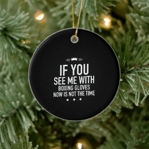 Ornamento De Cerâmica Luvas de boxe brancas