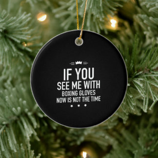 Ornamento De Cerâmica Luvas de boxe brancas