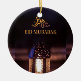 Ornamento De Cerâmica Luz da Lanterna Eid Mubarak Arte de Caligrafia Ára