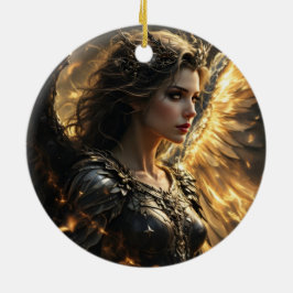 Ornamento De Cerâmica Luz de Ashenlight: O Seraph de Shadowigname