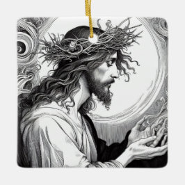 Ornamento De Cerâmica Luz do Natal de Jesus