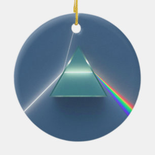 Ornamento De Cerâmica Luz Refracting e refletindo de prisma ótico