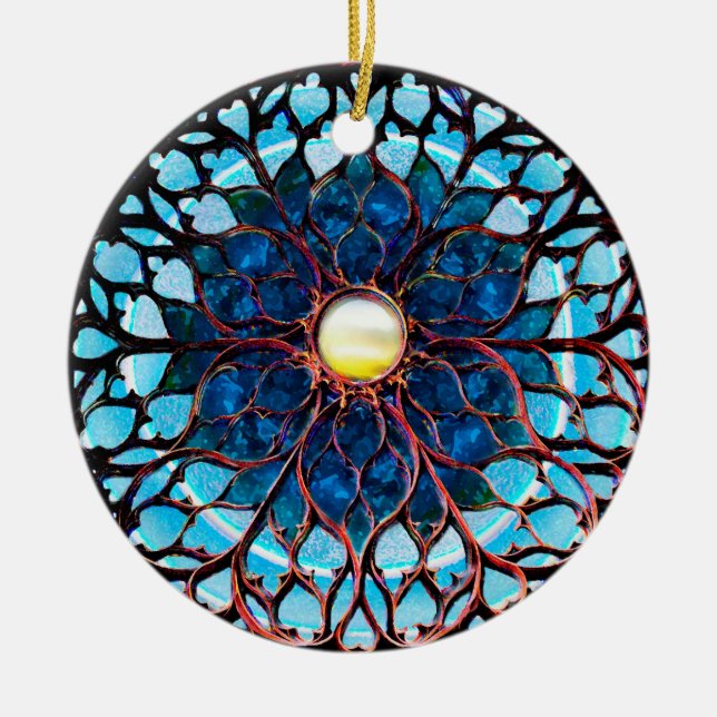 Ornamento De Cerâmica Luz solar após a tempestade (Frente)