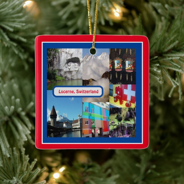Ornamento De Cerâmica Luzerna, Suiça (Árvore)