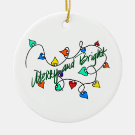 Ornamento De Cerâmica Luzes de Natal