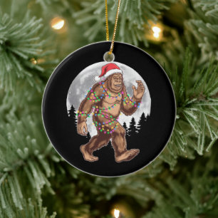 Ornamento De Cerâmica Luzes de Natal do Papai Noel Pé Grande Árvore de N