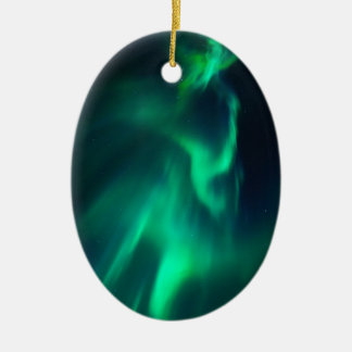 Ornamento De Cerâmica Luzes de Norte Verde Aurora
