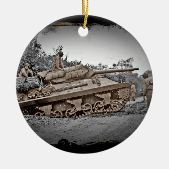Ornamento De Cerâmica M-10 Tank Destroyer WII (Frente)