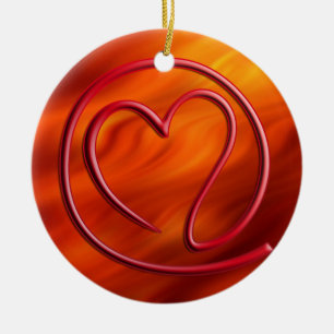 Ornamento De Cerâmica m a i l 4 vermelho-fogo