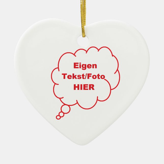 Ornamento De Cerâmica Maak je eigen (Frente)