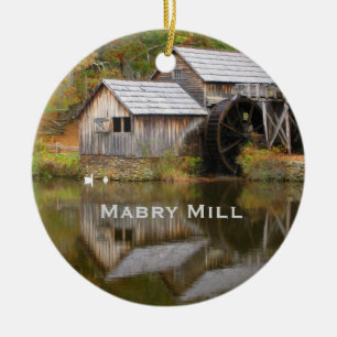 Ornamento De Cerâmica Mabry Mill, Blue Ridge Parkway Landscape Ornament