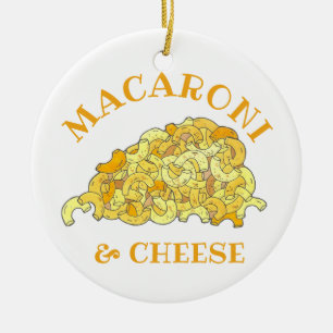 Ornamento De Cerâmica Mac & Queijo Macaroni Alma Comida Foodie
