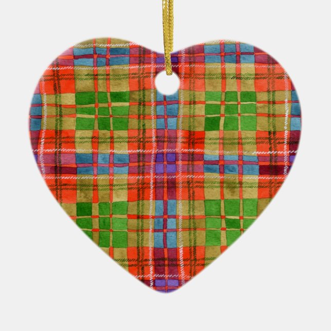 Ornamento De Cerâmica MAC RAE TARTAN Cerâmica Ornament (Frente)