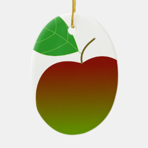 Ornamento De Cerâmica maçã maçãs fruta comida vinha personalizar