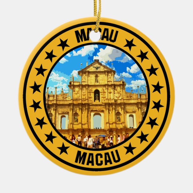 Ornamento De Cerâmica Macau (Frente)