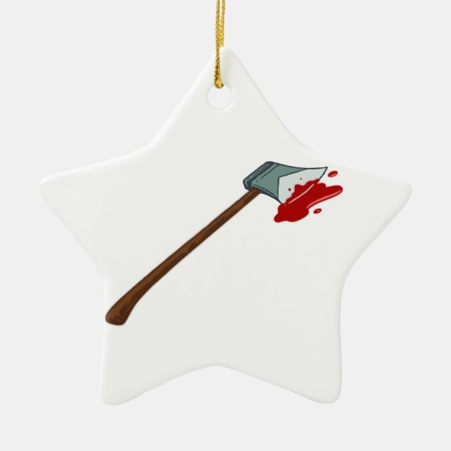 Ornamento De Cerâmica Machado axe (Frente)