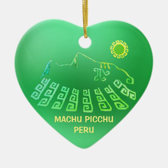 Ornamento De Cerâmica Machu Picchu Cusco Peru (Frente)