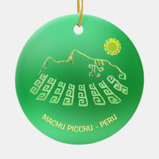 Ornamento De Cerâmica Machu Picchu Cusco Peru (Frente)