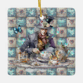 Ornamento De Cerâmica Mad Hatter
