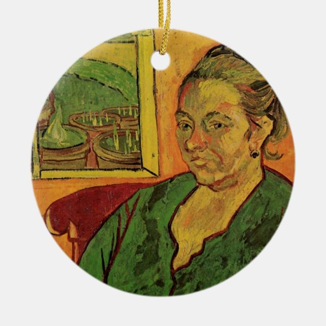 Ornamento De Cerâmica Madame Augustine Roulin por Vincent van Gogh (Frente)