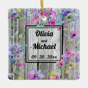 Ornamento De Cerâmica Madeiras cor-de-água rosa Elegante madeiras em rel