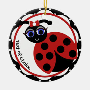Ornamento De Cerâmica Madeleine Toon Lady Bug Curves