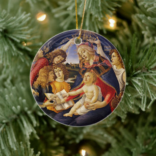Ornamento De Cerâmica Madona do Magnificat de Sandro Botticelli
