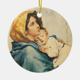 Ornamento De Cerâmica Madonna of the streets - Roberto Ferruzzi