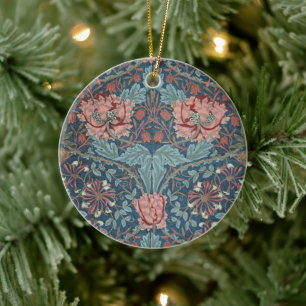 Ornamento De Cerâmica Madressilva por William Morris, Arte de Flores Vin