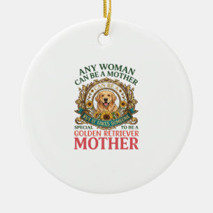 Ornamento De Cerâmica Mãe Cachorra Retriever Áurea Girassóis Abelhas_1