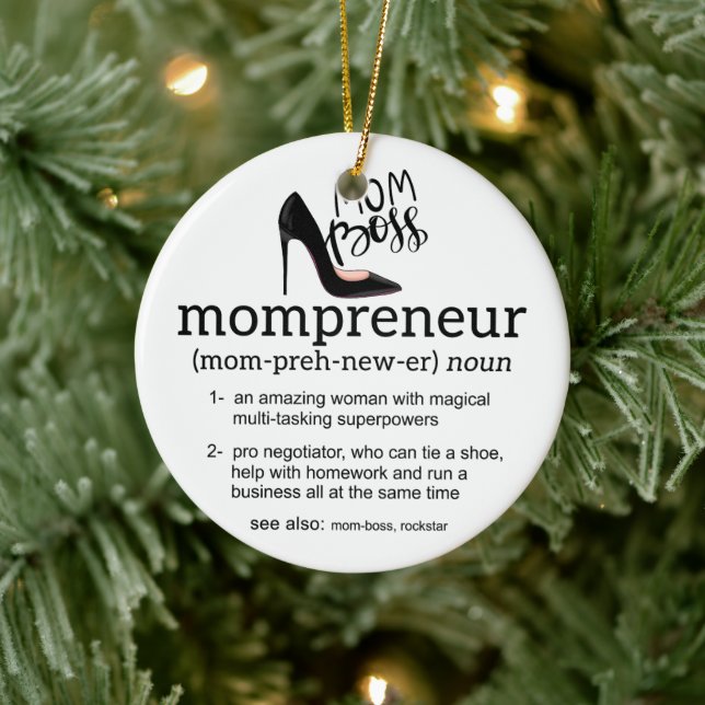 Ornamento De Cerâmica Mãe Chefe Mompreneur (Árvore)