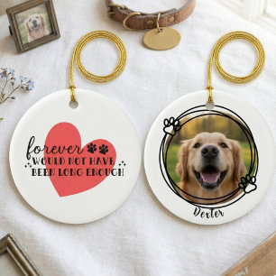 Ornamento De Cerâmica Mãe de Cachorro Minimalista Memorial à Marca da Pa