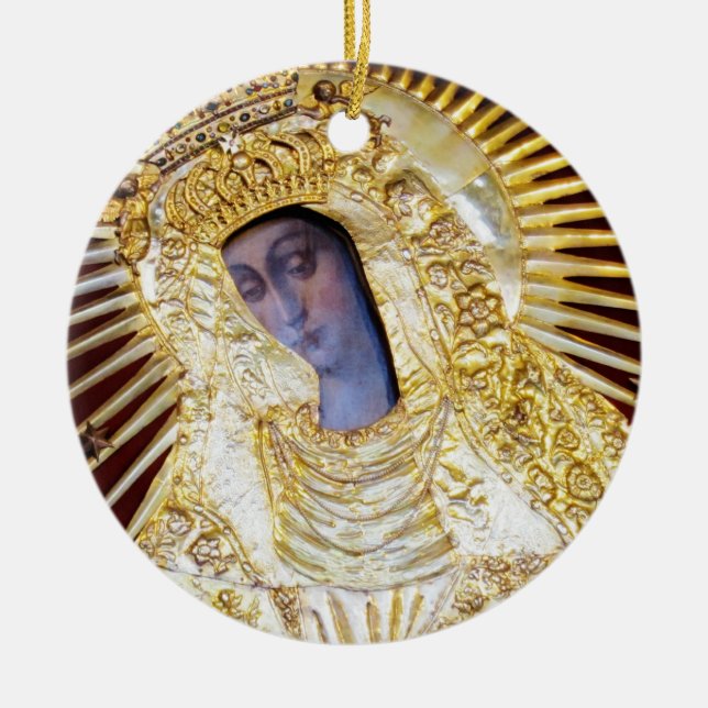 Ornamento De Cerâmica Mãe de Misericórdia (Frente)