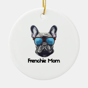Ornamento De Cerâmica Mãe do Frenchie Bulldog Francês Engraçado Presente